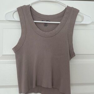 women's/girls light pink/purple cropped tank, brandy melville(john galt)one size